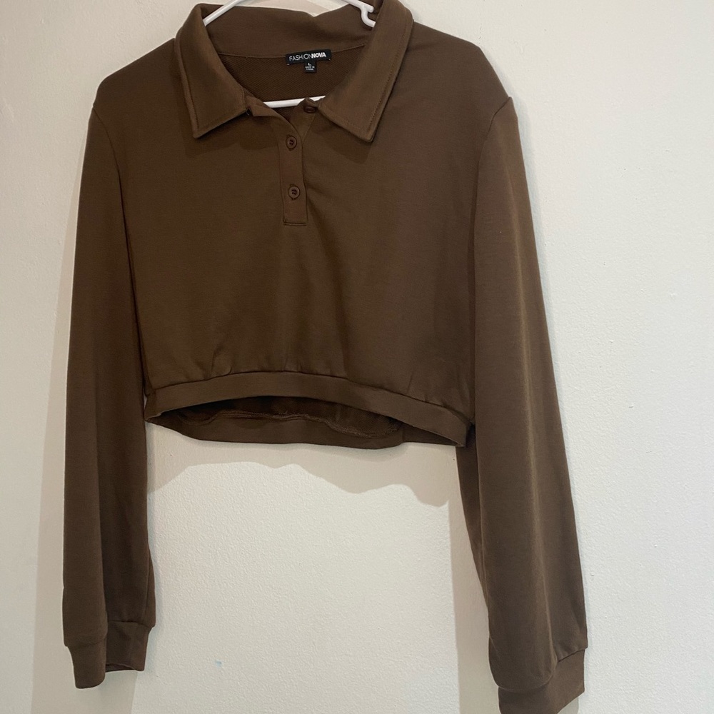Brown Crop long sleeve